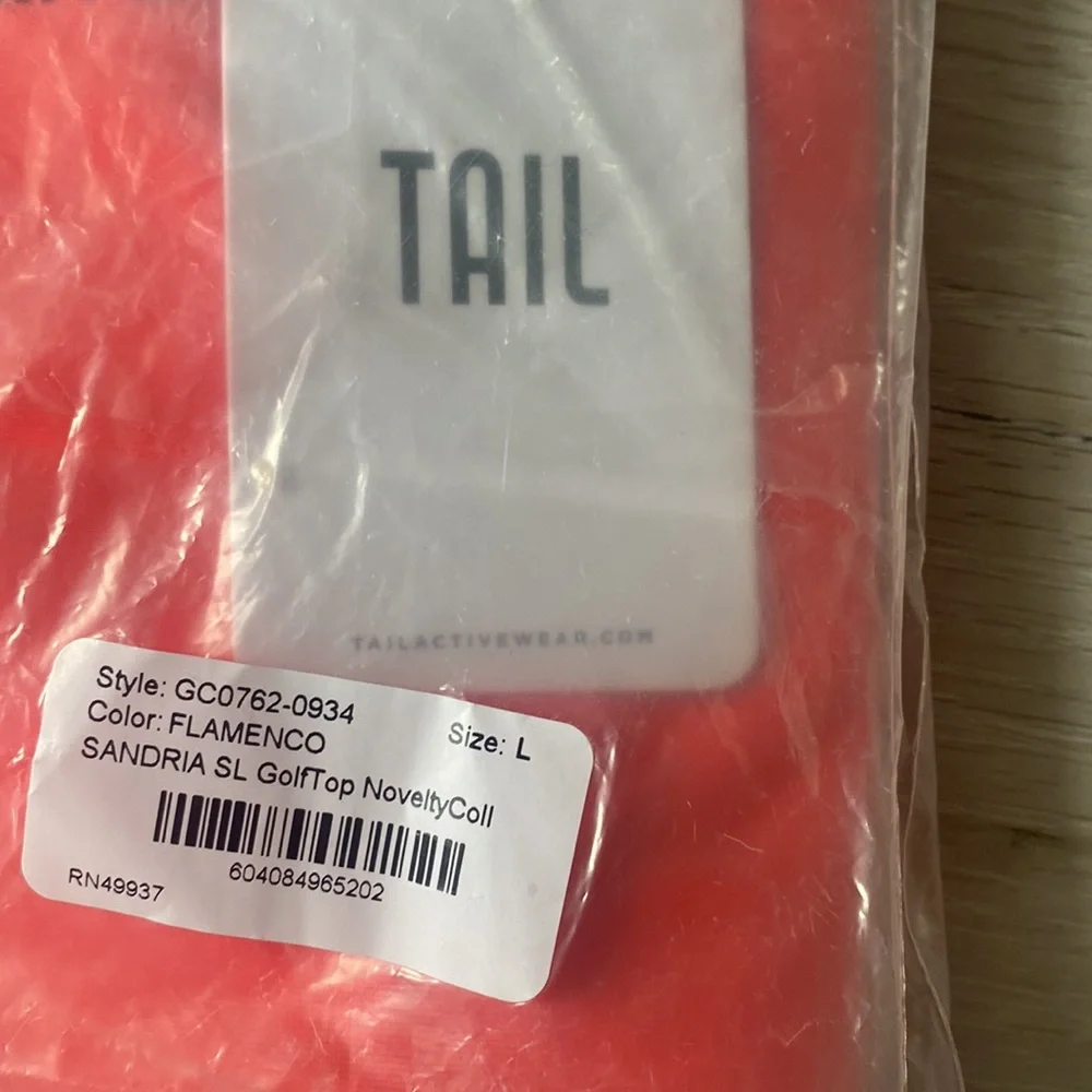 Tail Activewear Ladies Sandria Sleeveless Zip Golf Shirt L Flamenco NWT In Pkg_4